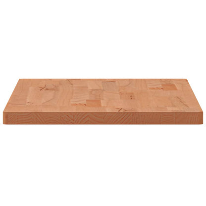 Table Top 80x40x2.5 cm Rectangular Solid Wood Beech