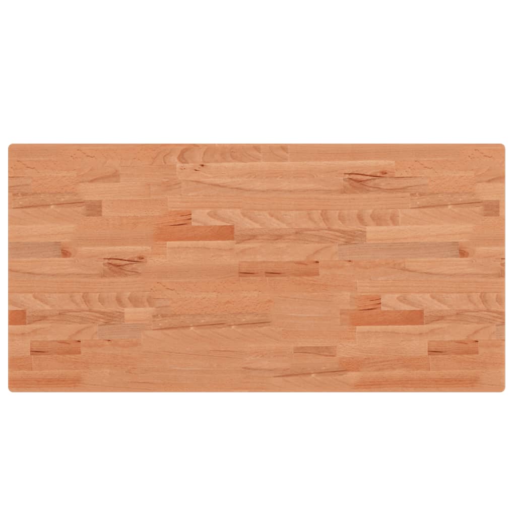Table Top 100x50x2.5 cm Rectangular Solid Wood Beech