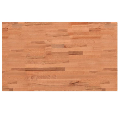Table Top 100x60x4 cm Rectangular Solid Wood Beech