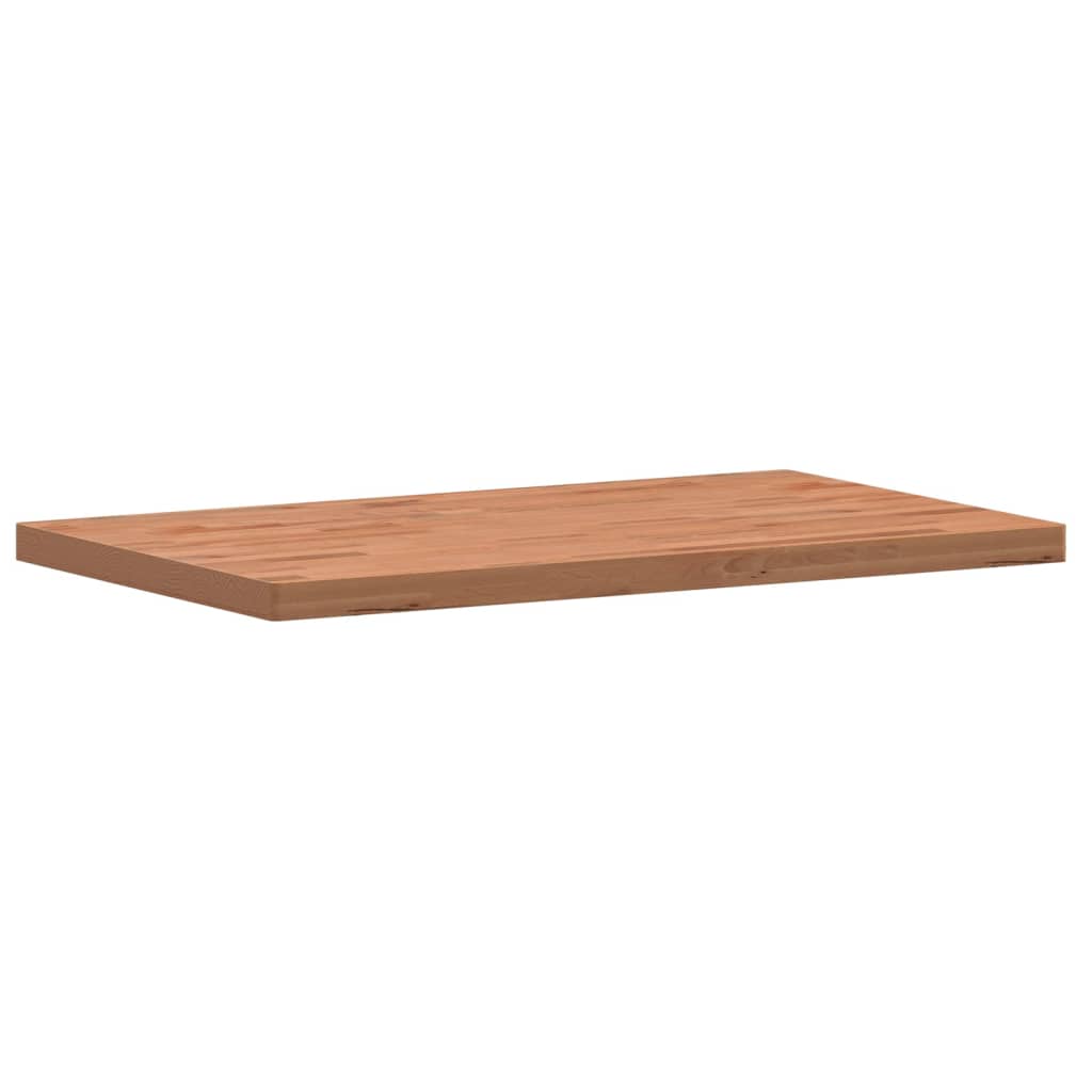 Table Top 100x60x4 cm Rectangular Solid Wood Beech