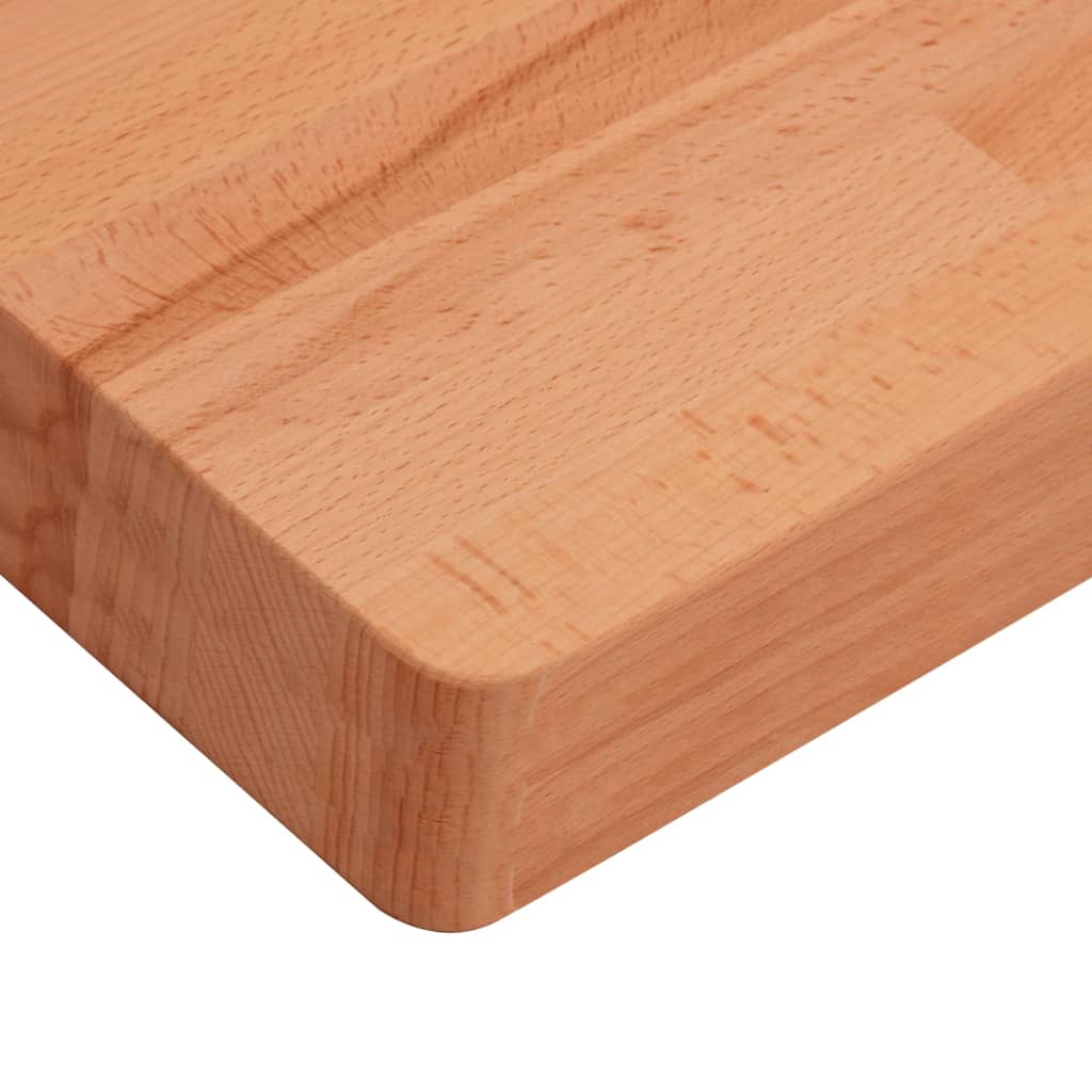 Table Top 100x60x4 cm Rectangular Solid Wood Beech