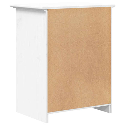 Bedside Cabinet BODO White 53x38.5x66 cm Solid Wood Pine