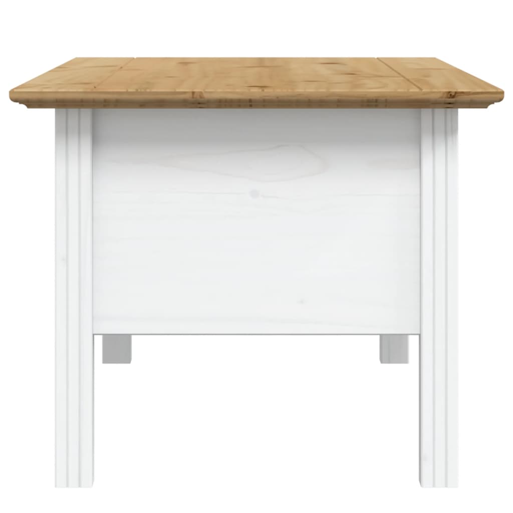 Coffee Table BODO White and Brown 100x55x45 cm Solid Wood Pine