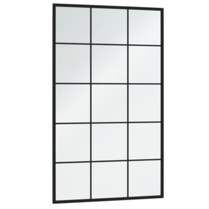 Wall Mirrors 6 pcs Black 100x60 cm Metal