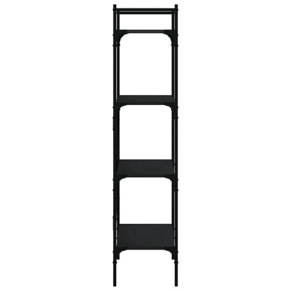 Bookcase 4-Tier Black 56x31,5x138,5 cm Engineered Wood
