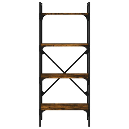 Bookcase 4-Tier Smoked Oak 56x31,5x138,5 cm Engineered Wood