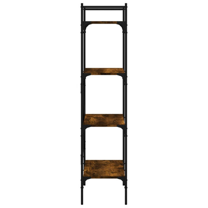 Bookcase 4-Tier Smoked Oak 56x31,5x138,5 cm Engineered Wood
