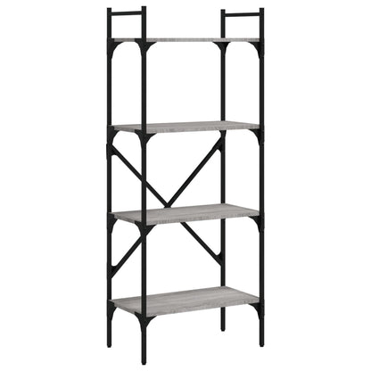 Bookcase 4-Tier Grey Sonoma 56x31,5x138,5 cm Engineered Wood