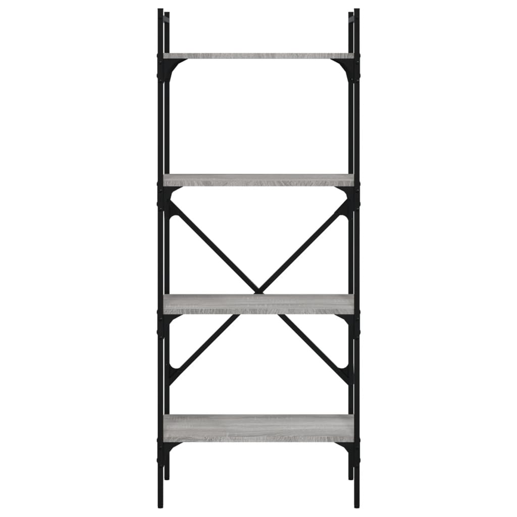 Bookcase 4-Tier Grey Sonoma 56x31,5x138,5 cm Engineered Wood
