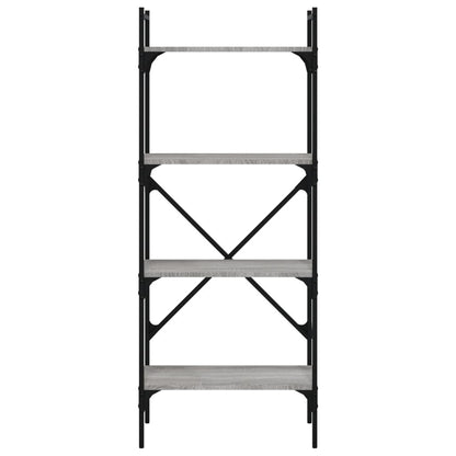 Bookcase 4-Tier Grey Sonoma 56x31,5x138,5 cm Engineered Wood