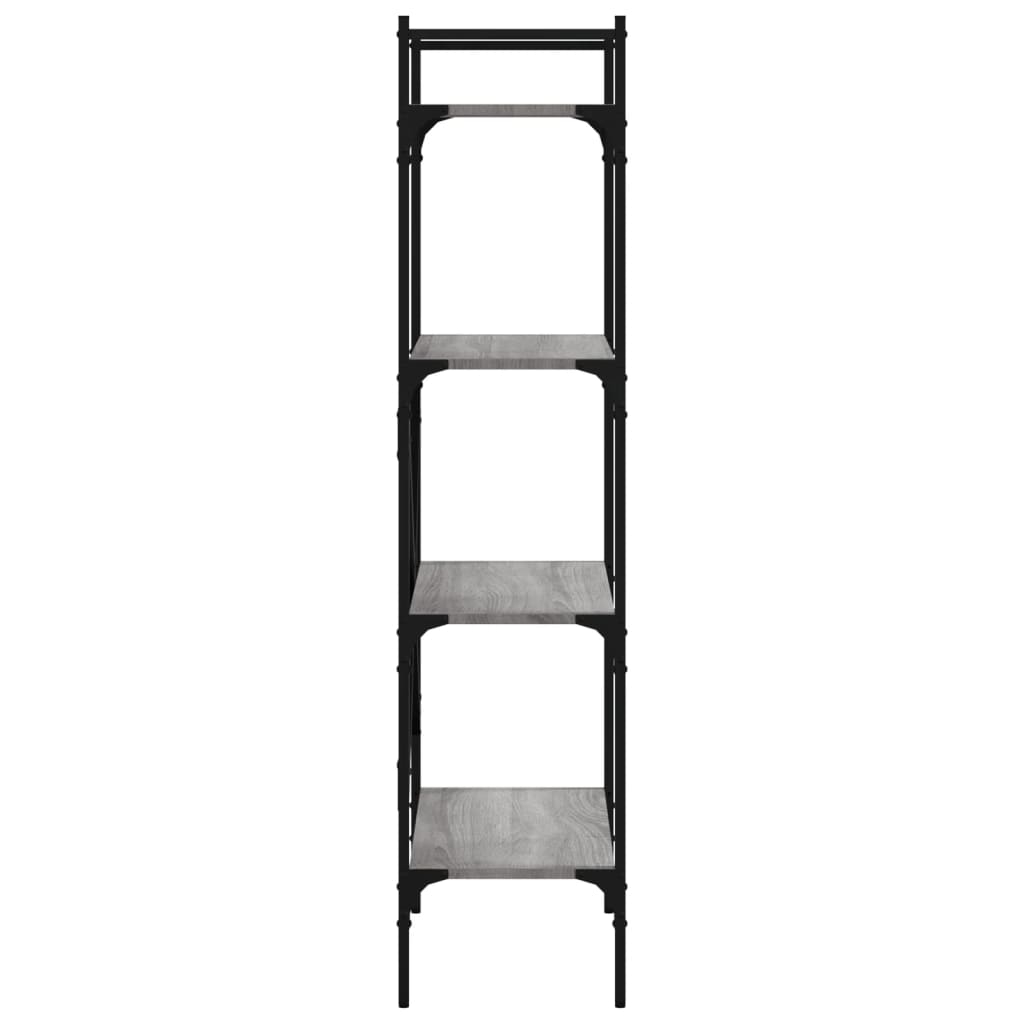 Bookcase 4-Tier Grey Sonoma 56x31,5x138,5 cm Engineered Wood