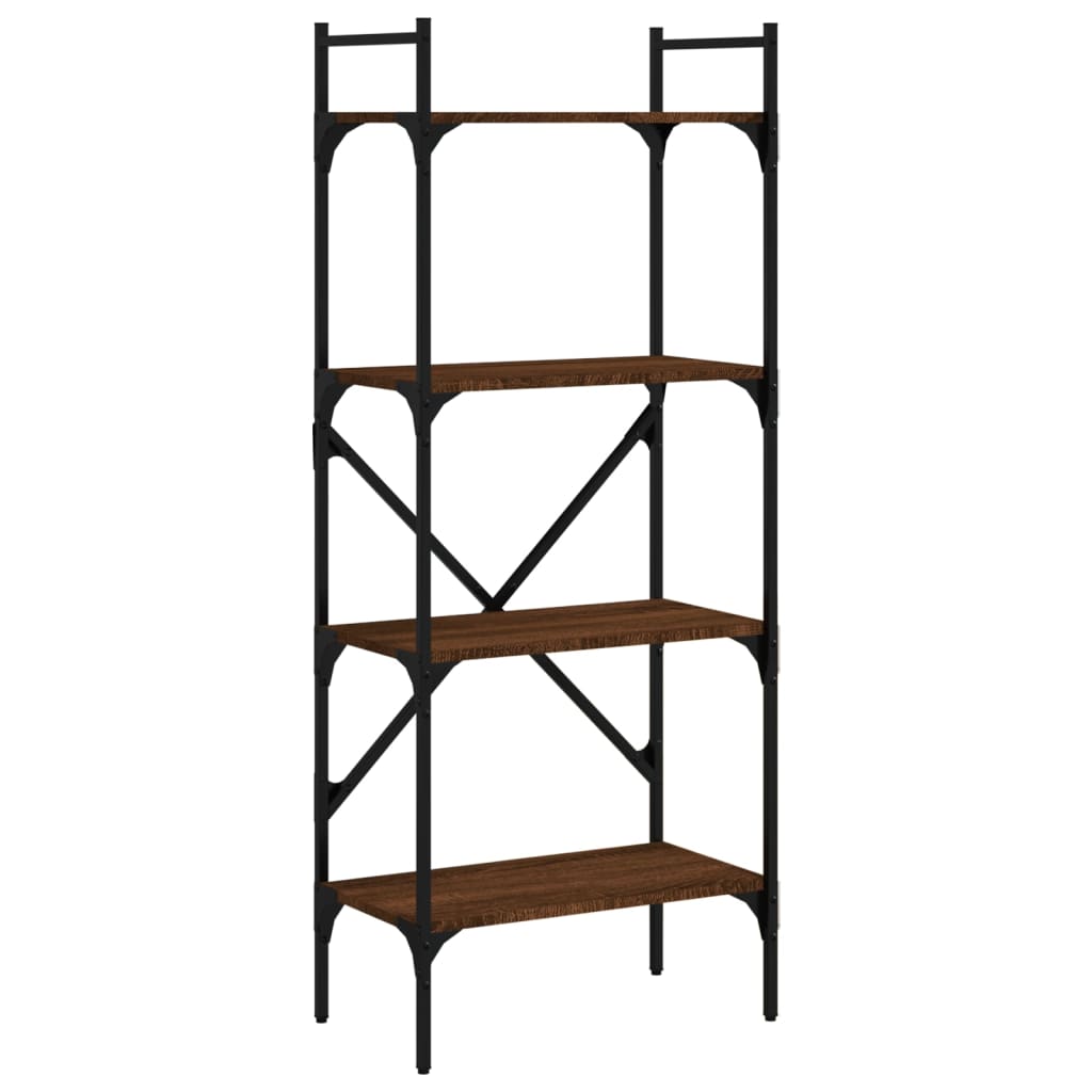 Bookcase 4-Tier Brown Oak 56x31,5x138,5 cm Engineered Wood