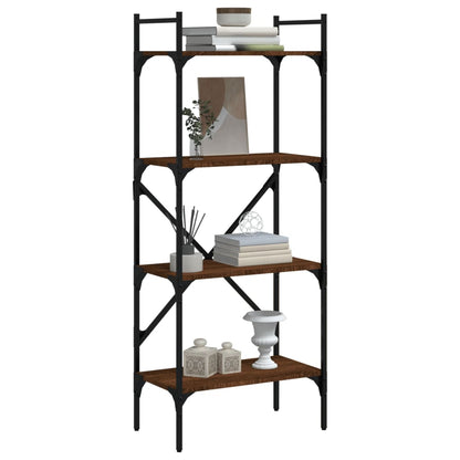 Bookcase 4-Tier Brown Oak 56x31,5x138,5 cm Engineered Wood