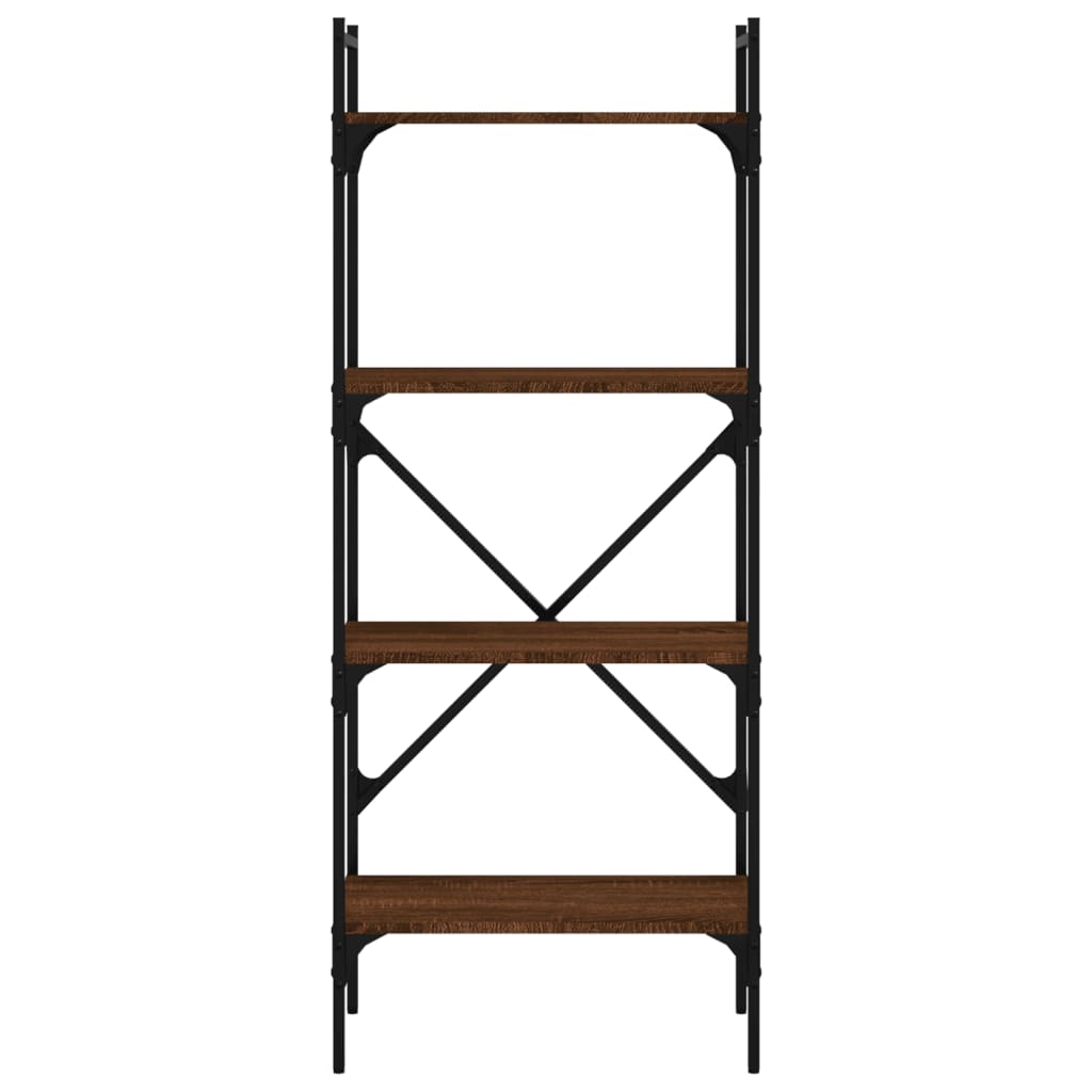 Bookcase 4-Tier Brown Oak 56x31,5x138,5 cm Engineered Wood