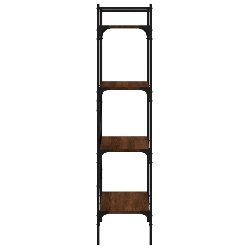 Bookcase 4-Tier Brown Oak 56x31,5x138,5 cm Engineered Wood