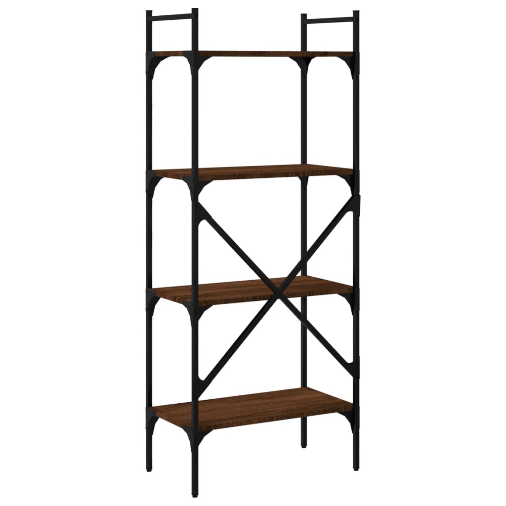 Bookcase 4-Tier Brown Oak 56x31,5x138,5 cm Engineered Wood