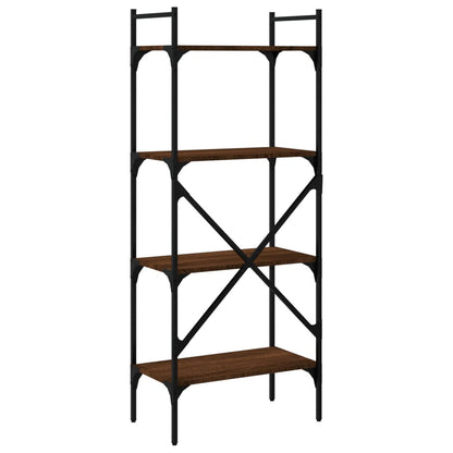 Bookcase 4-Tier Brown Oak 56x31,5x138,5 cm Engineered Wood