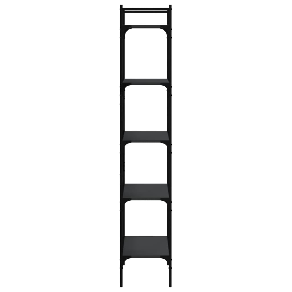Bookcase 5-Tier Black 56x31,5x174 cm Engineered Wood
