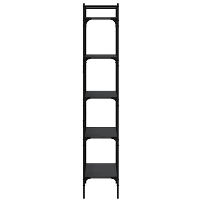 Bookcase 5-Tier Black 56x31,5x174 cm Engineered Wood