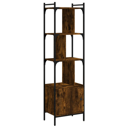 Bookcase with Door Smoked Oak 44,5x30x154,5 cm Engineered Wood