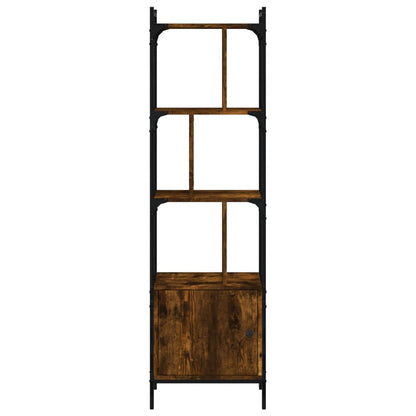Bookcase with Door Smoked Oak 44,5x30x154,5 cm Engineered Wood