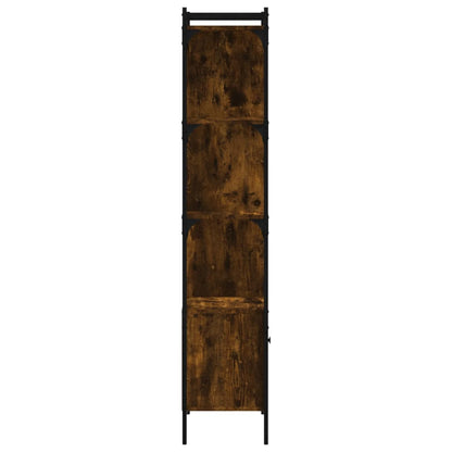 Bookcase with Door Smoked Oak 44,5x30x154,5 cm Engineered Wood