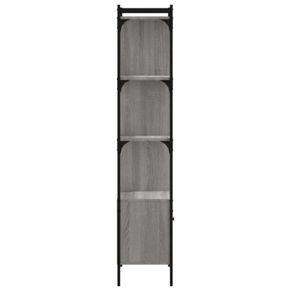 Bookcase with Door Grey Sonoma 44.5x30x154.5 cm Engineered Wood