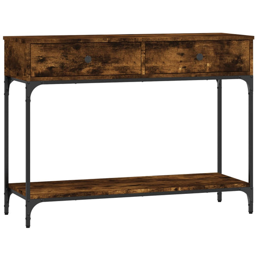 Console Table Smoked Oak 100x34,5x75 cm Engineered Wood