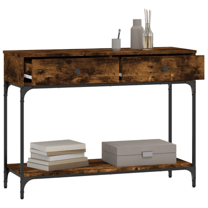 Console Table Smoked Oak 100x34,5x75 cm Engineered Wood