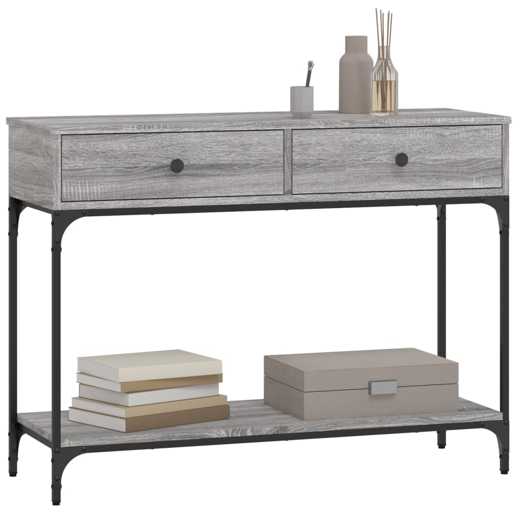 Console Table Grey Sonoma 100x34,5x75 cm Engineered Wood