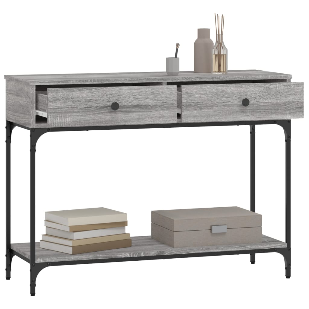 Console Table Grey Sonoma 100x34,5x75 cm Engineered Wood