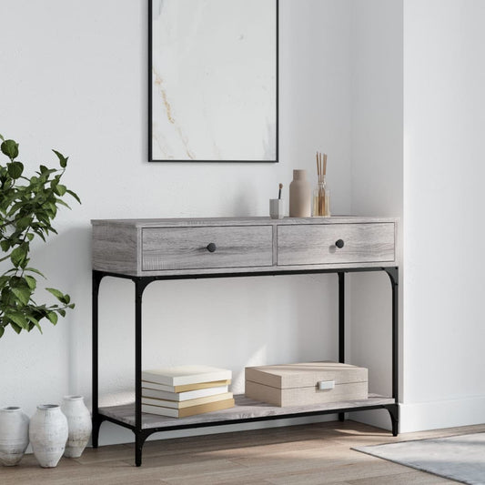 Console Table Grey Sonoma 100x34,5x75 cm Engineered Wood