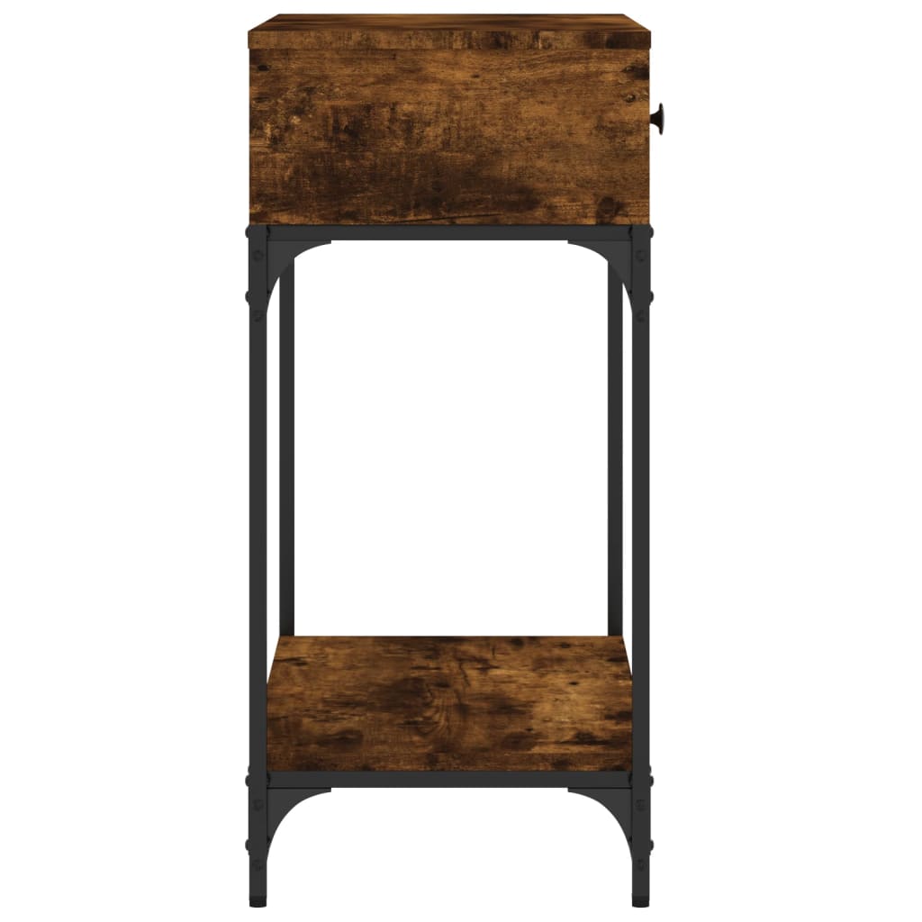Console Table Smoked Oak 75x34,5x75 cm Engineered Wood