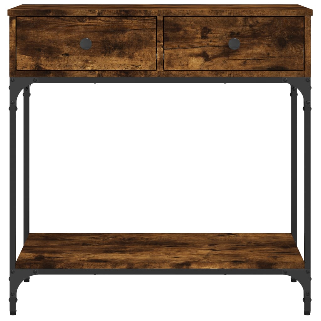 Console Table Smoked Oak 75x34,5x75 cm Engineered Wood