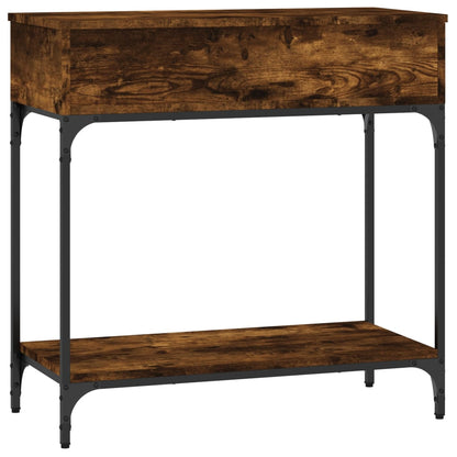 Console Table Smoked Oak 75x34,5x75 cm Engineered Wood