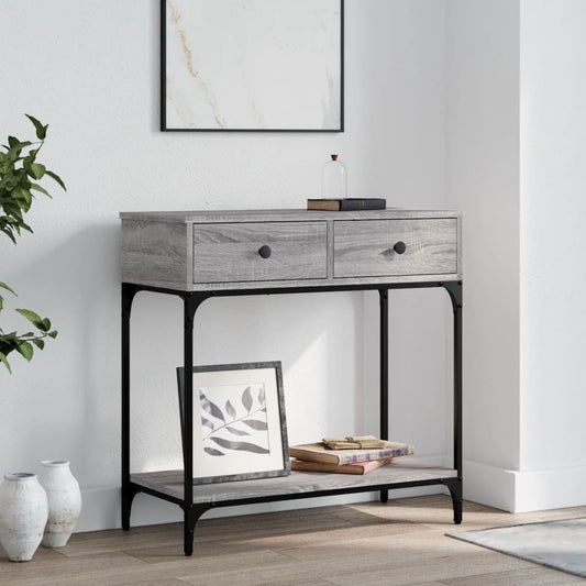 Console Table Grey Sonoma 75x34,5x75 cm Engineered Wood