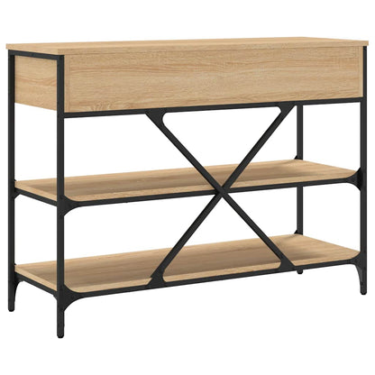 Console Table with Drawers and Shelves Sonoma Oak Engineered Wood