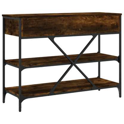 Console Table with Drawers&Shelves Smoked Oak Engineered Wood