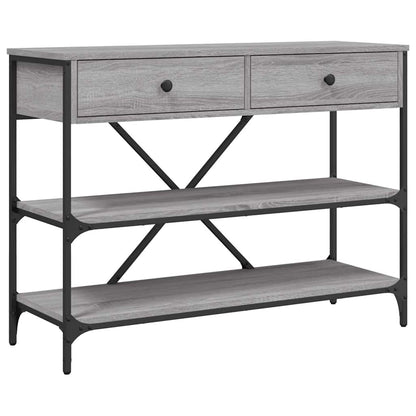 Console Table with Drawers&Shelves Grey Sonoma Engineered Wood