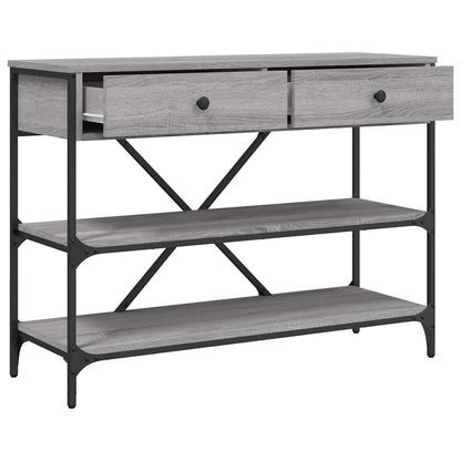 Console Table with Drawers&Shelves Grey Sonoma Engineered Wood