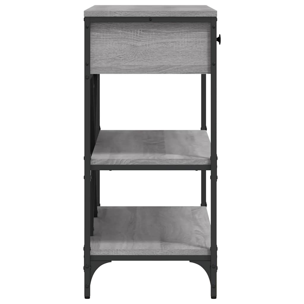 Console Table with Drawers&Shelves Grey Sonoma Engineered Wood