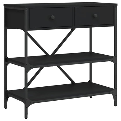 Console Table Black 75x34,5x75 cm Engineered Wood