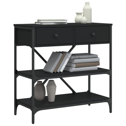 Console Table Black 75x34,5x75 cm Engineered Wood
