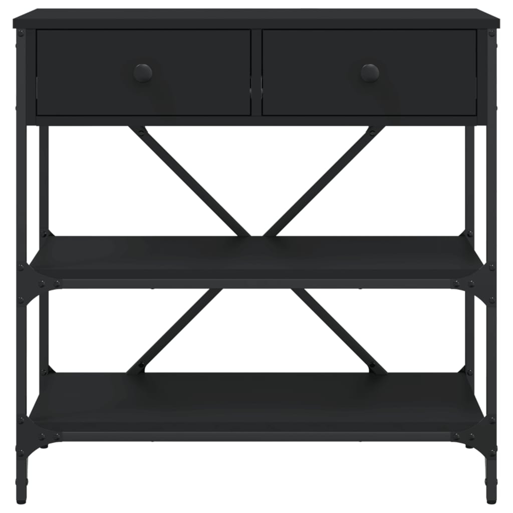 Console Table Black 75x34,5x75 cm Engineered Wood