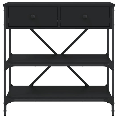 Console Table Black 75x34,5x75 cm Engineered Wood