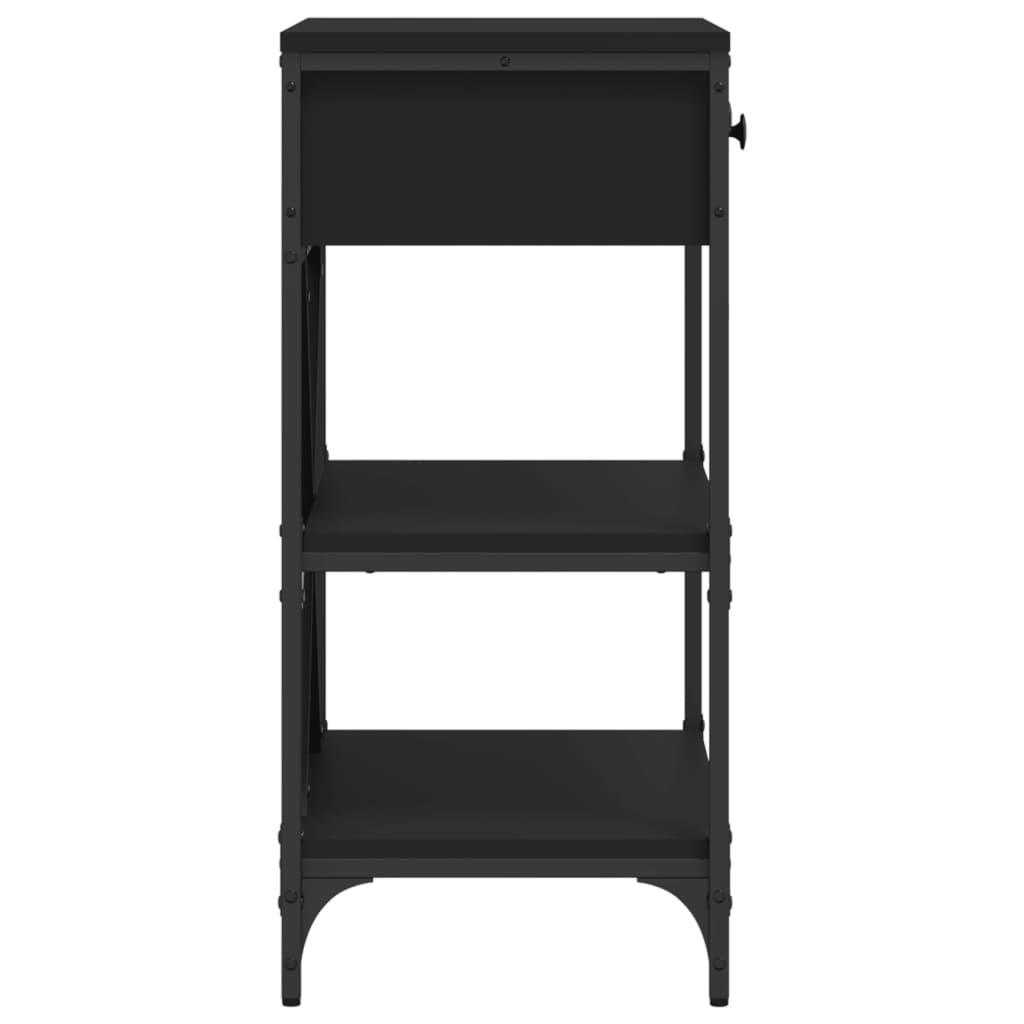 Console Table Black 75x34,5x75 cm Engineered Wood