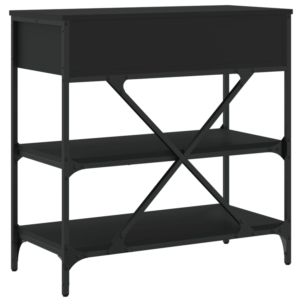 Console Table Black 75x34,5x75 cm Engineered Wood