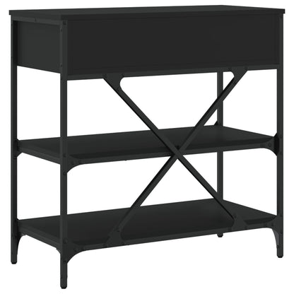Console Table Black 75x34,5x75 cm Engineered Wood