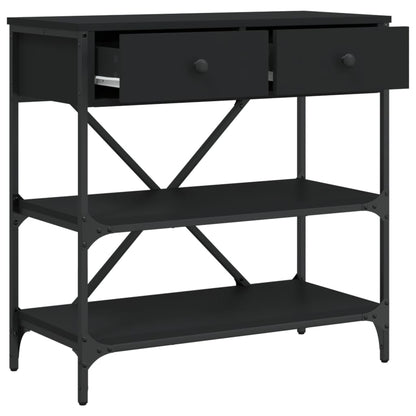 Console Table Black 75x34,5x75 cm Engineered Wood