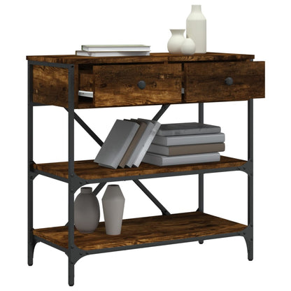 Console Table Smoked Oak 75x34,5x75 cm Engineered Wood